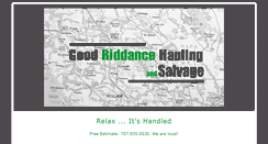 Desktop Screenshot of goodriddancehauling.com
